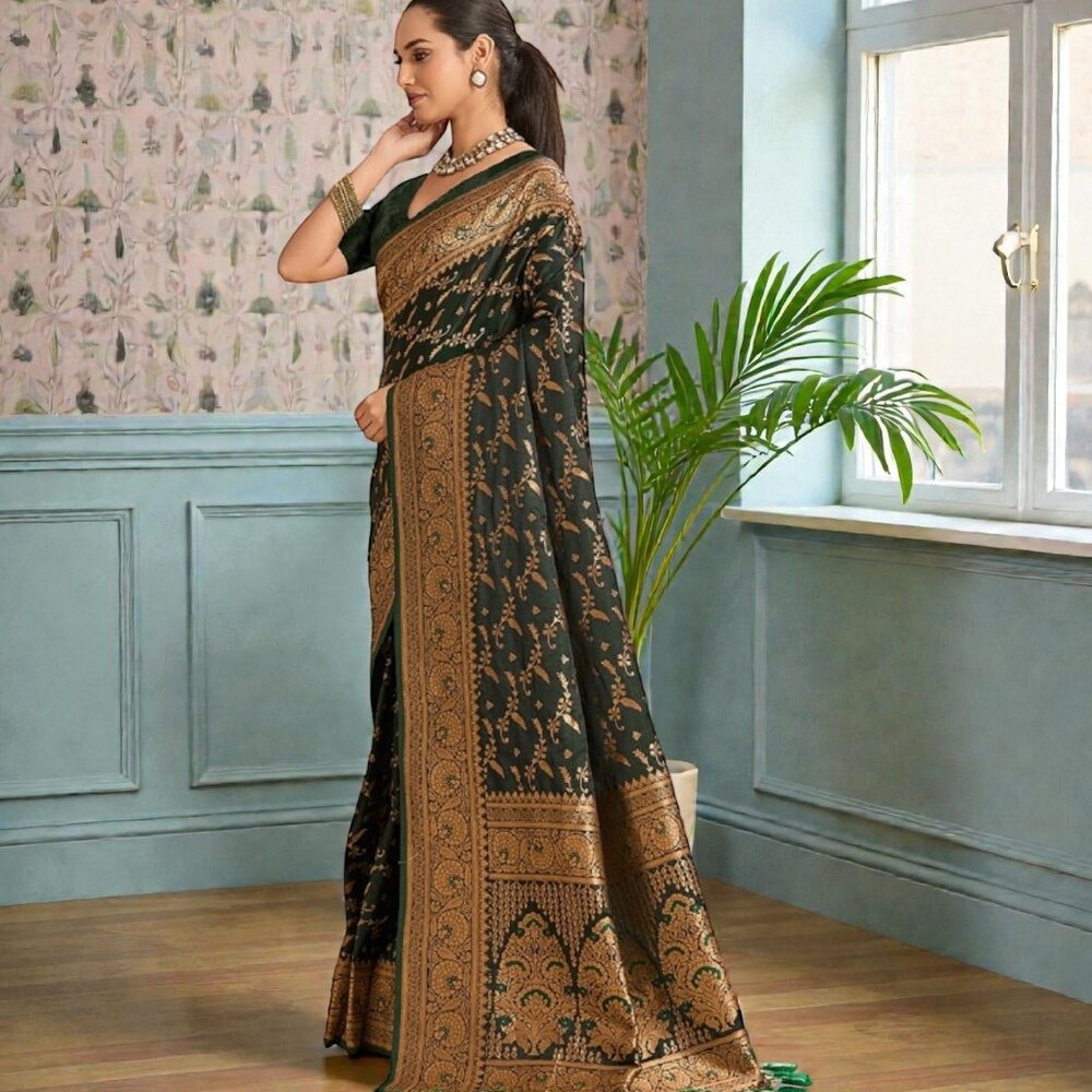 Soft Silk Traditional Saree, Cultural Wear for Women